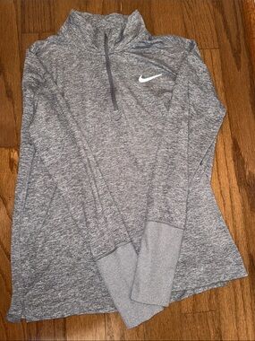 Nike Running Tech Pullover Sporty Grey Heathered Quarter-Zip
